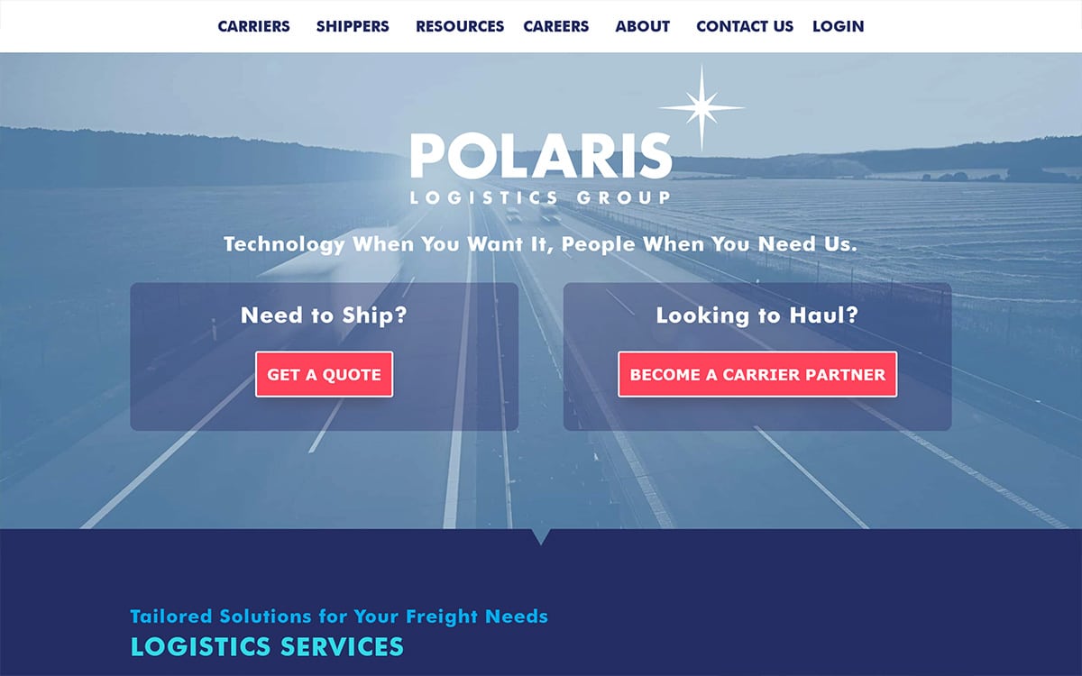 PolarisLogisticsGroup.com Website Design